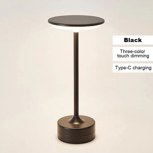 LED Table Lamp Touch Sensor Night Light USB Rechargeable Portable Bedroom Night Light Wireless Reading Lamp Restaurant Hotel Bar